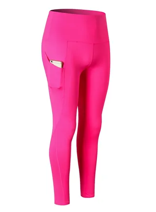Women Quick Dry Breathable Elastic Trousers Pink 