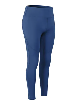Women Quick Dry Breathable Elastic Pants Blue 