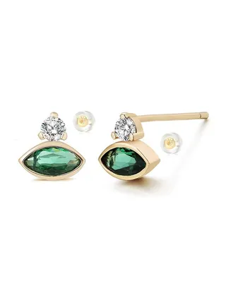 MEVECCO Women Earrings Gold Stud 14K Gold Filled Small Simple Handmade Hypoallergenic Everyday Jewelry 