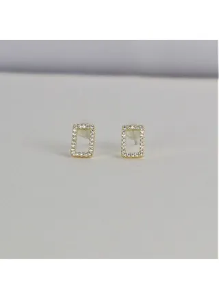Lumia - Cuba Zircon Inlaid Gold Plated Stud Earring 