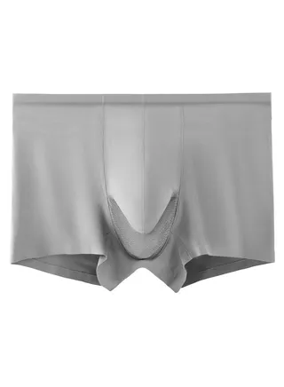 Men's Underwear Bullet Separation High Elastic No Trace Belt Summer Ice Silk Thin Section Breathable Youth Boxer Brief 