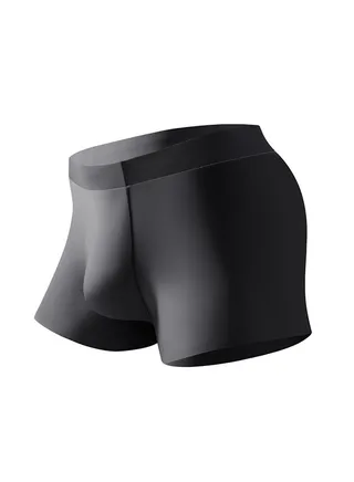 Men's Underwear Seamless Ice Silk Ultra Thin Breathable Quick Dry Antibacterial High Elastic Comfortable U Shaped Convex Boxer Brief for Male 
