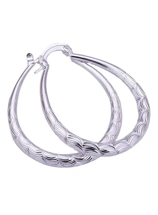 925 Sterling Silver U-Shape Dangle Earring 