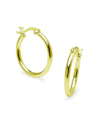 925 Sterling Silver Round Tube Top Hoop Earrings 
