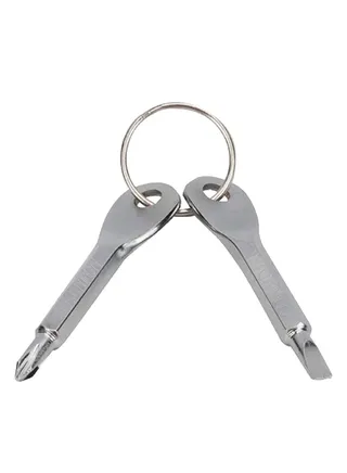 Keychain Screwdriver, Pocket Screwdriver Dual-purpose Mens Keychain Tool Flat Head Screwdriver and Phillips Head Screwdriver Set, Mini Edc Keychain Screwdriver Gadgets 