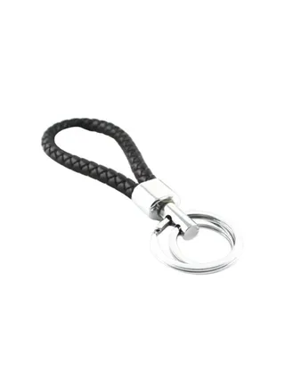Knitted Keychain Black/Silver 