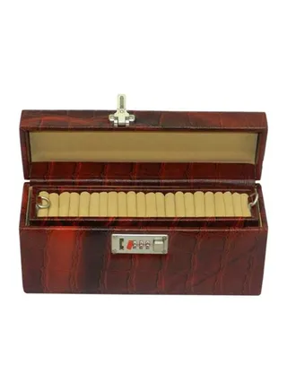 unisex 4-Grid Leather Watch Box With Ring Holder 