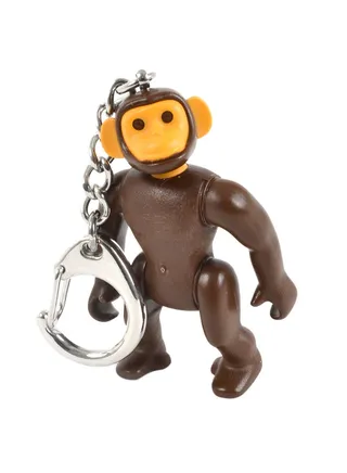 Monkey Key Ring Brown 