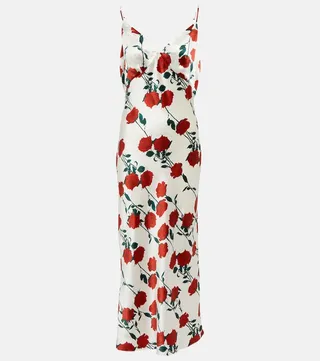 Trinny floral silk slip dress