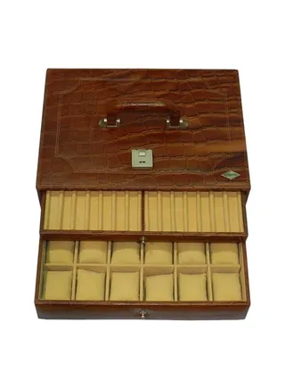 unisex Watch Box With Pen And Ring Holder 