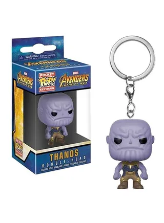 Pop Marvel Infinity War Thanos Bobblehead Keychain Blue/Gold 