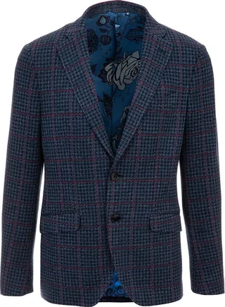 Etro Single-Breasted Checkered Tailored Jacket