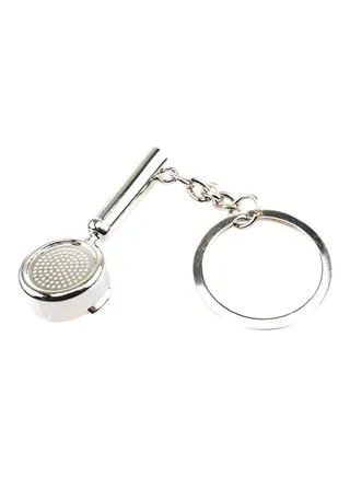 Zinc Alloy Coffee Keychain Keyring Metal Key Rings Decoration Silver 