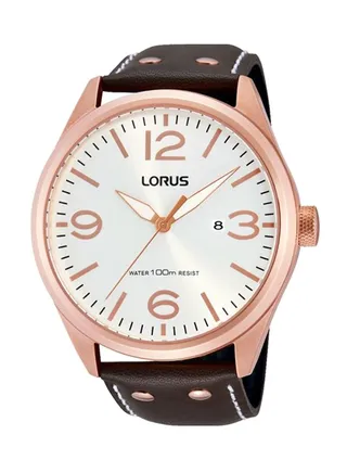 Men's Leather Analog Watch RH956DX9 