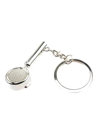 Zinc Alloy Coffee Keychain Keyring Metal Key Rings Decoration Silver 