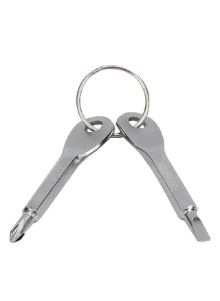 Keychain Screwdriver, Pocket Screwdriver Dual-purpose Mens Keychain Tool Flat Head Screwdriver and Phillips Head Screwdriver Set, Mini Edc Keychain Screwdriver Gadgets 