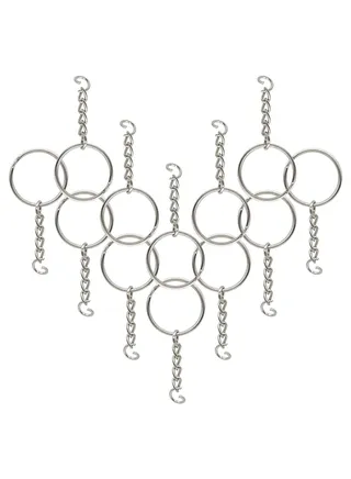 100 Pack Bulk Keyring Set Split Key Chain Rings with 1 inch Large Chains Heavy Duty Metal Keychain Ring Easy to Use Open Jump Rings Strong Small Round DIY Jewelry Making Keyrings Kit 