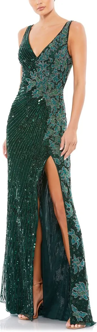 Sequin Column Gown