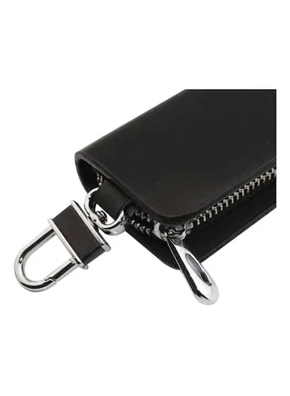 Chain Ring Cum Key Case Holder For Mitsubishi Black/Silver 