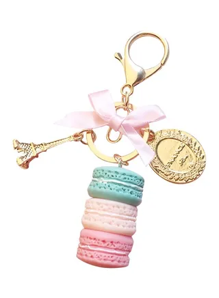 Lovely Macarons Key Chain Tassel Type Ring Bag Car Pendant Multicolour 