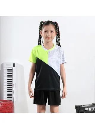 Children's Adult Badminton Suit Men's Snd Women's Quick Dry Competition Table tennis suit 