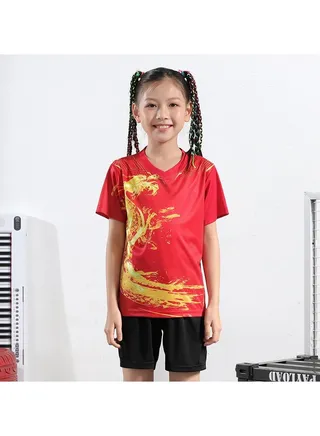 Children's Adult Badminton Suit Men's Snd Women's Quick Dry Competition Table tennis suit 