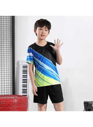 Children's Adult Badminton Suit Men's Snd Women's Quick Dry Competition Table tennis suit 