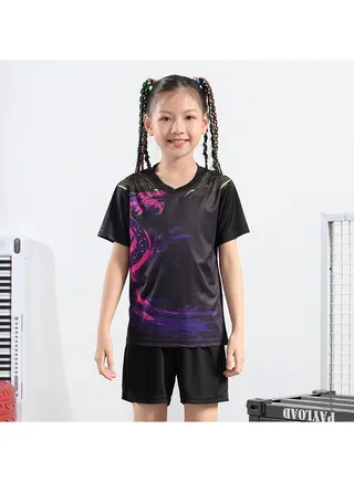 Children's Adult Badminton Suit Men's Snd Women's Quick Dry Competition Table tennis suit 