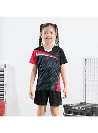 Children's Adult Badminton Suit Men's Snd Women's Quick Dry Competition Table tennis suit 
