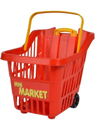 Market Shopping Trolley 33 Cm X 25 Cm X 54 Cm Size Red 