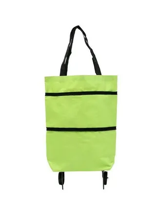 Folding Portable Wheels Tote Bag Waterproof Supermarket Shopping Trolley 
