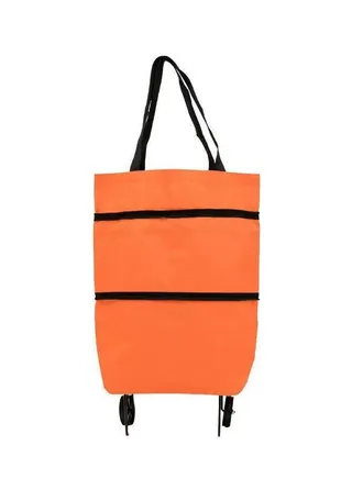 Folding Portable Wheels Tote Bag Waterproof Supermarket Shopping Trolley 