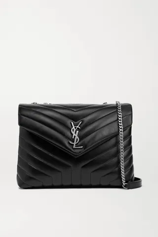 SAINT LAURENT - Loulou Medium Quilted Leather Shoulder Bag - Black