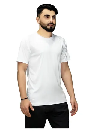 Plain White Crew Neck SPORT T-Shirt for Men 