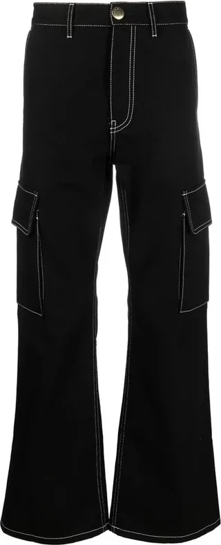 Flared Cotton Chinos