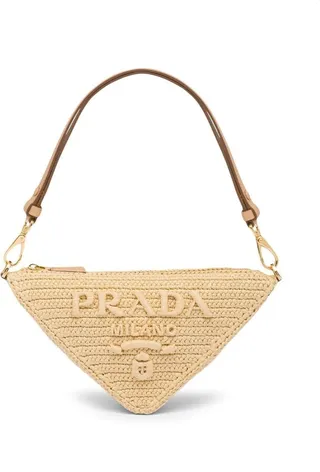 Triangle Raffia Mini Bag