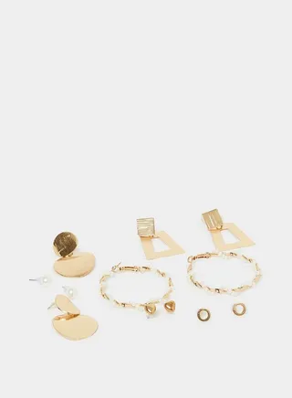Set of 6 - Embellished Earrings