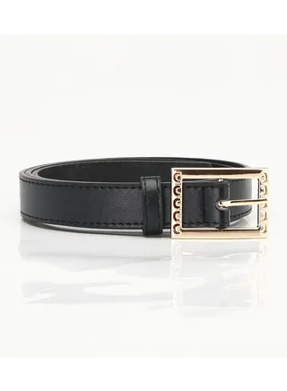Women's Vintage Decorative Skirt Ins Style Personalized Belt Alloy Accessories 105cm Black 