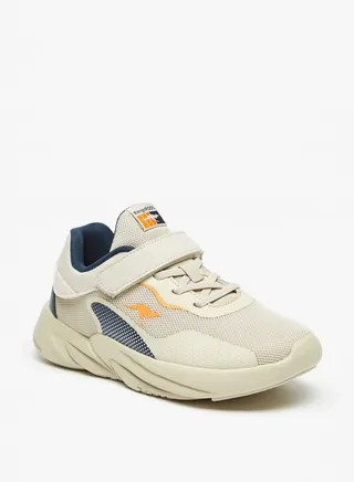 Kangaroos Boys' Textured Casual Sneakers With Hook And Loop Closure 