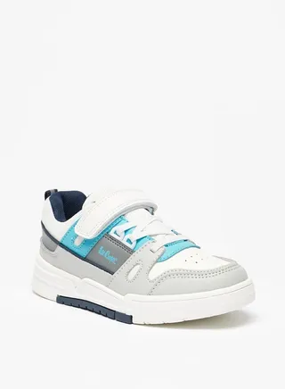 Boys' Textured Casual Sneakers With Hook And Loop Closure 