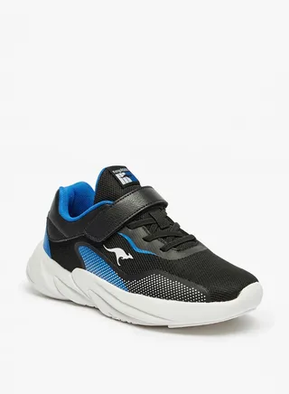 Kangaroos Boys' Textured Casual Sneakers With Hook And Loop Closure 