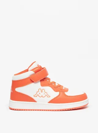 Boys' Colourblock High Top Sneakers with Hook and Loop Closure 
