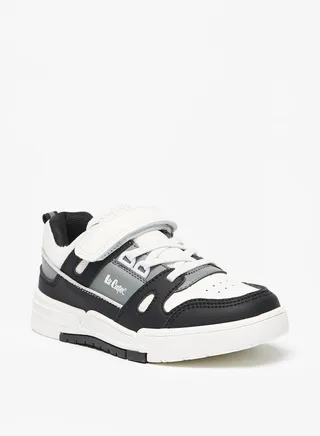 Boys' Textured Casual Sneakers With Hook And Loop Closure 