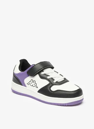 Boys Colourblock Sneakers with Hook and Loop Closure 