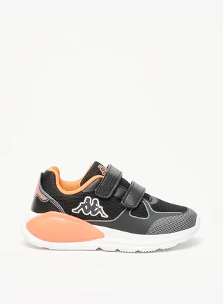 Boy's Textured Sneakers with Hook and Loop Closure 