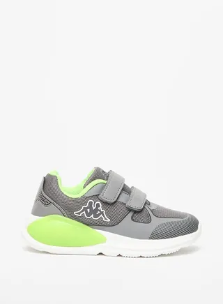 Boy's Textured Sneakers with Hook and Loop Closure 
