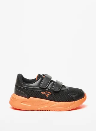 Boy's Textured Sneakers with Hook and Loop Closure 
