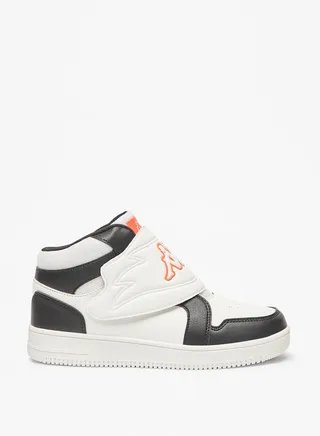 Boys' Panelled High Top Sneakers with Hook and Loop Closure 