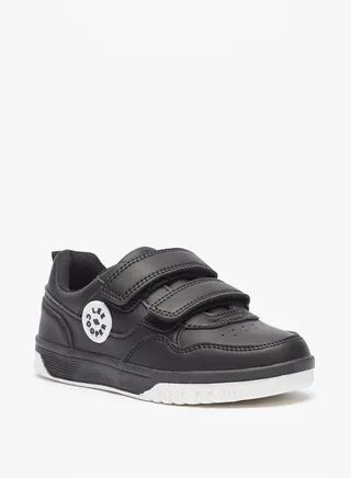 Lee Coopers Boys Textured Sneakers with Hook and Loop Closure 