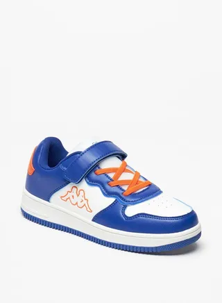 Boys' Textured Sneakers with Hook and Loop Closure 
